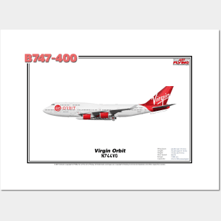 Boeing B747-400 - Virgin Orbit (Art Print) Posters and Art